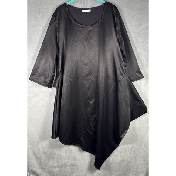 bryn Walker Black Asymmetrical Dress - Picture 1 of 9